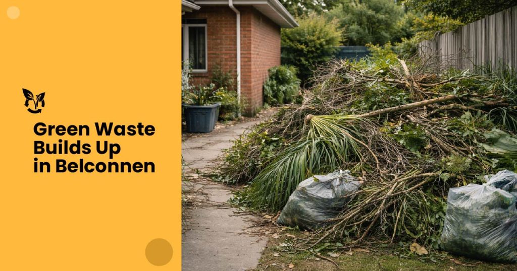 Belconnen green waste removal with dedicated skip bin on established residential block