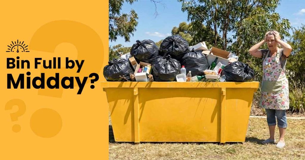 Skip bin hire on a Canberra construction site reaching capacity by midday, highlighting the importance of operational capacity planning